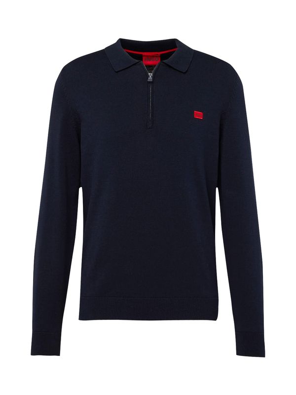 HUGO Red HUGO Red Пуловер 'San Peer-C'  нейви синьо / червено