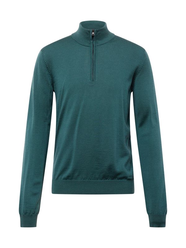 HUGO Red HUGO Red Пуловер 'San Quirin'  тъмнозелено