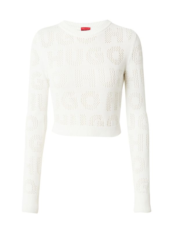 HUGO Red HUGO Red Пуловер 'Sarahred'  бяло