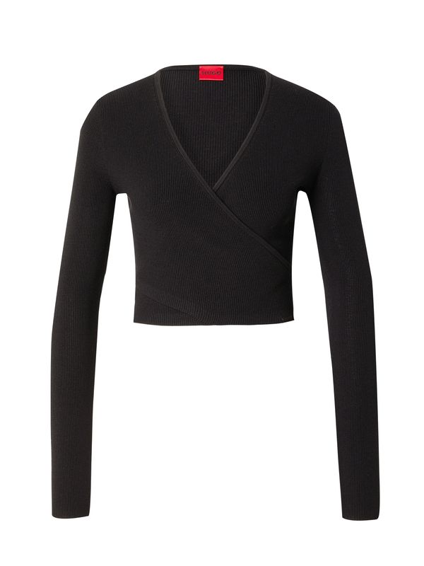 HUGO Red HUGO Red Пуловер 'Skellett'  черно