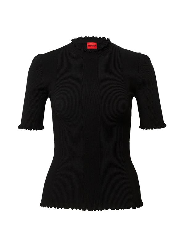 HUGO Red HUGO Red Пуловер 'Swittlona'  червено / черно