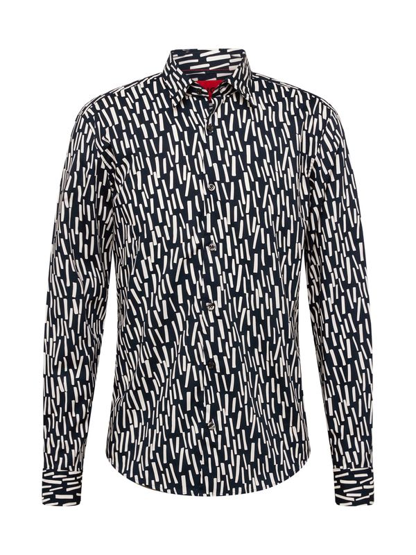 HUGO Red HUGO Red Риза 'Ermo'  нощно синьо / бяло