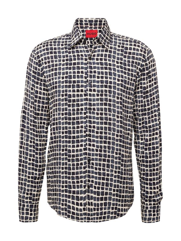 HUGO Red HUGO Red Риза 'Ermo'  синьо / бяло