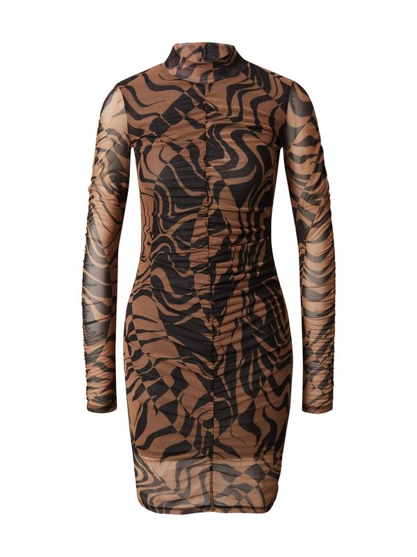 HUGO Red HUGO Red Рокля 'Nikau'  кафяво / черно