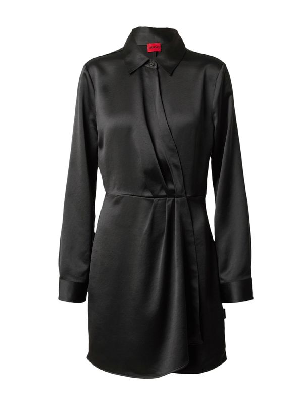 HUGO Red HUGO Red Рокля тип риза  черно