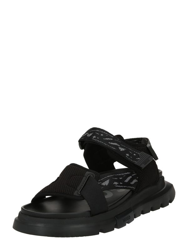 HUGO Red HUGO Red Сандали 'Ryany'  черно / бяло