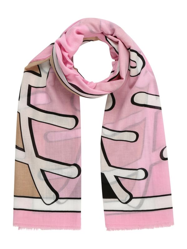 HUGO Red HUGO Red Шал 'Abelly'  тъмнобежово / светлорозово / черно / бяло