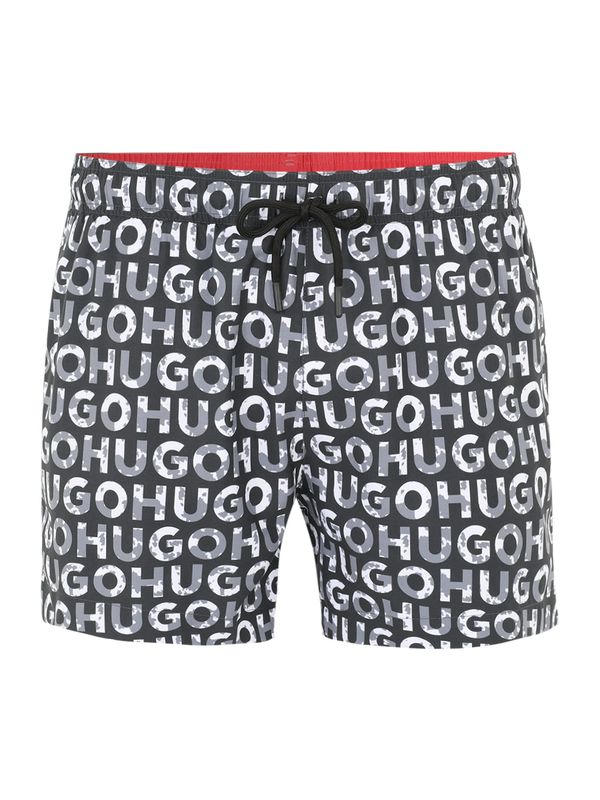 HUGO Red HUGO Red Шорти за плуване 'TORTUGA'  сиво / черно / мръсно бяло