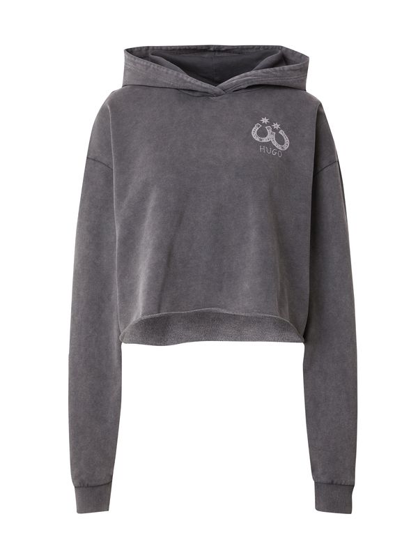 HUGO Red HUGO Red Суичър 'Dephana'  сиво / черно