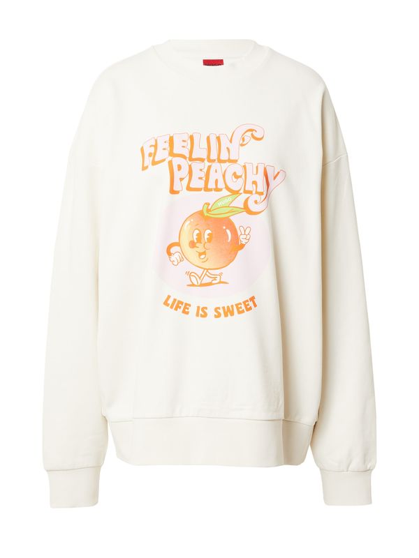 HUGO Red HUGO Red Суичър 'Drisina'  мента / оранжево / пастелно розово / бяло