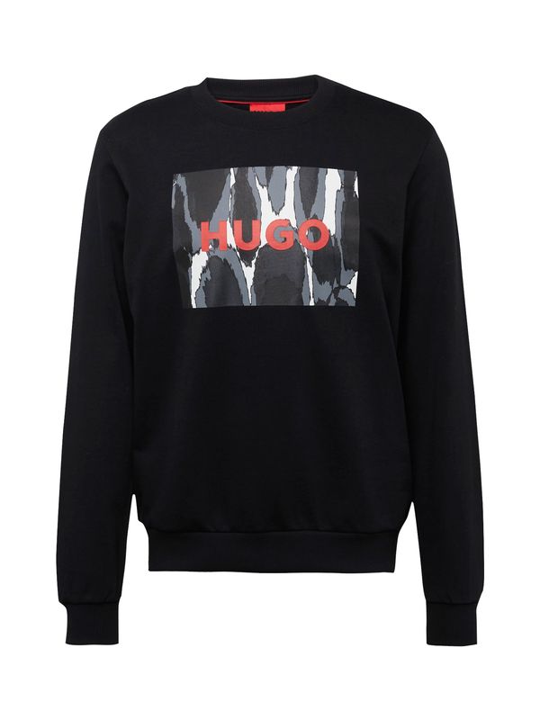 HUGO Red HUGO Red Суичър 'Duragol'  сиво / червено / черно / бяло