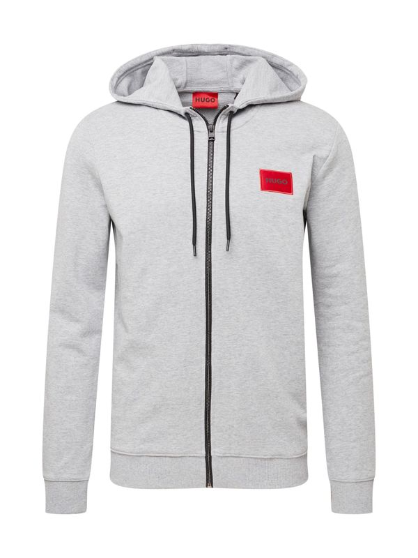 HUGO Red HUGO Red Суичъри с качулка 'Daple'  сив меланж / червено / черно