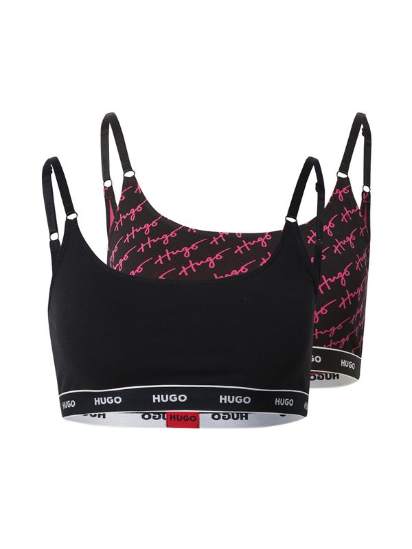 HUGO Red HUGO Red Сутиен  тъмнокафяво / неоново розово / черно / бяло