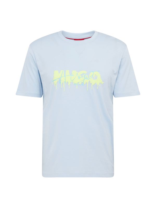 HUGO Red HUGO Red Тениска 'Dacation'  светлосиньо / жълто