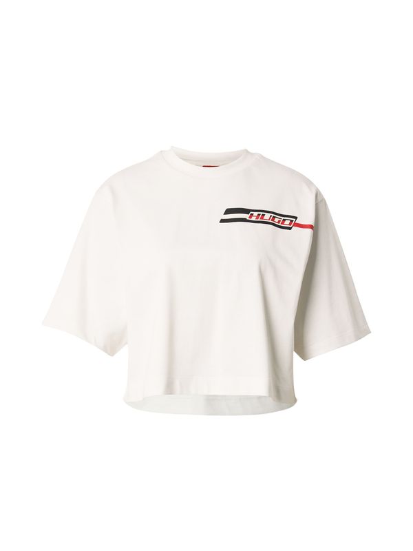 HUGO Red HUGO Red Тениска 'Dakadia'  червено / черно / естествено бяло