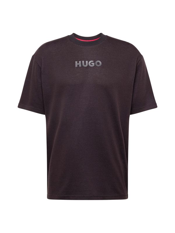 HUGO Red HUGO Red Тениска 'Daktai'  сиво / черно