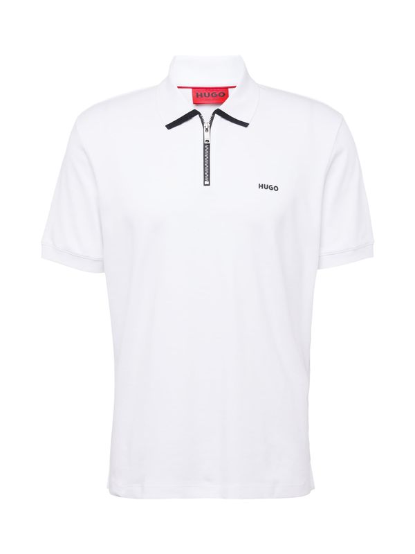 HUGO Red HUGO Red Тениска 'Dalomino'  черно / бяло