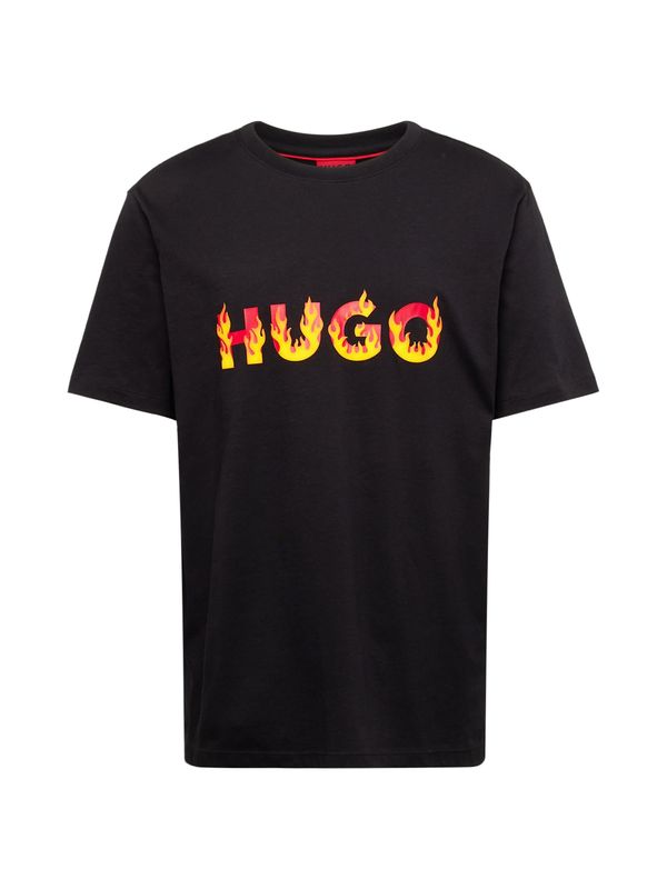 HUGO Red HUGO Red Тениска 'Danda'  тъмножълто / оранжево / червено / черно