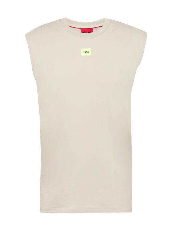 HUGO Red HUGO Red Тениска 'Dankto 241'  сиво-бежово / светлозелено / черно