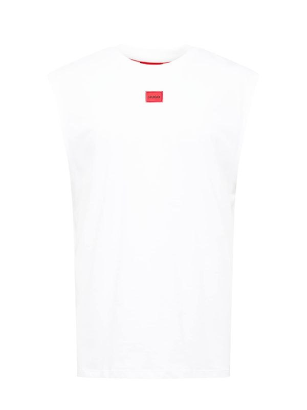 HUGO Red HUGO Red Тениска 'Dankto241'  червено / бяло