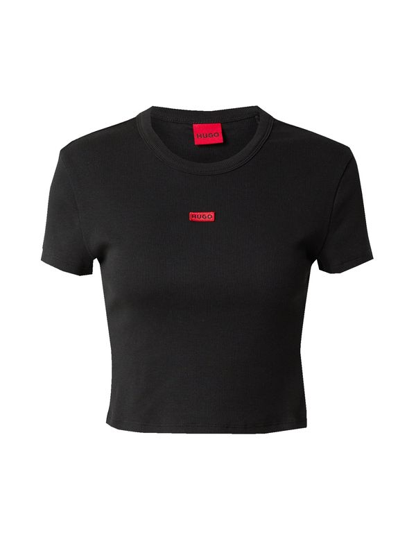 HUGO Red HUGO Red Тениска 'Deluisa'  червено / черно