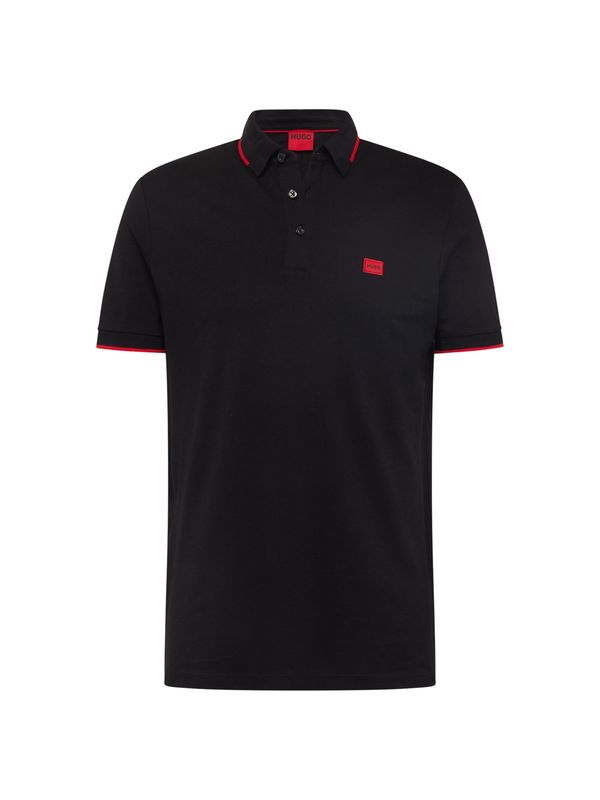 HUGO Red HUGO Red Тениска 'Deresino'  червено / черно