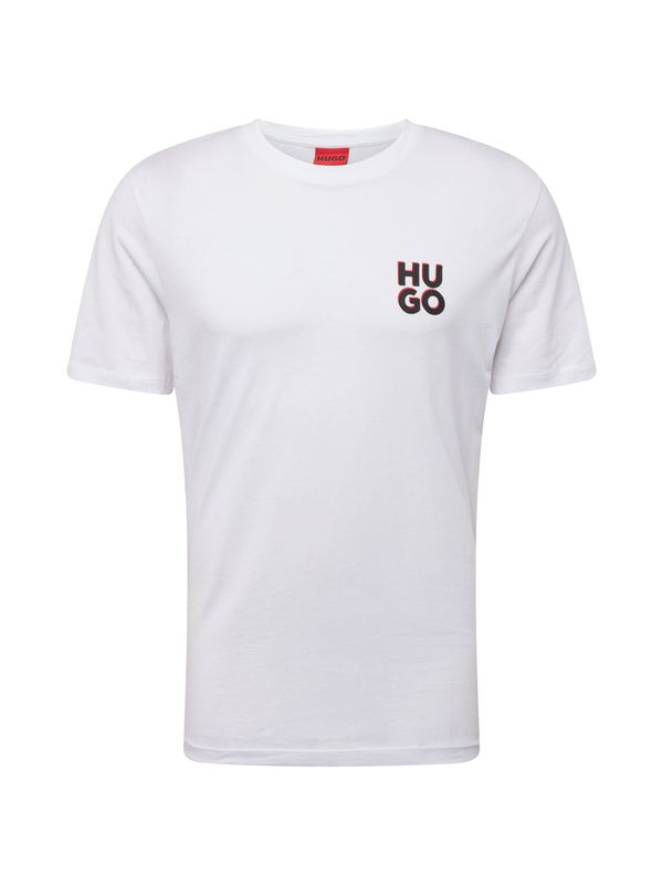 HUGO Red HUGO Red Тениска 'Dimento'  червено / черно / бяло