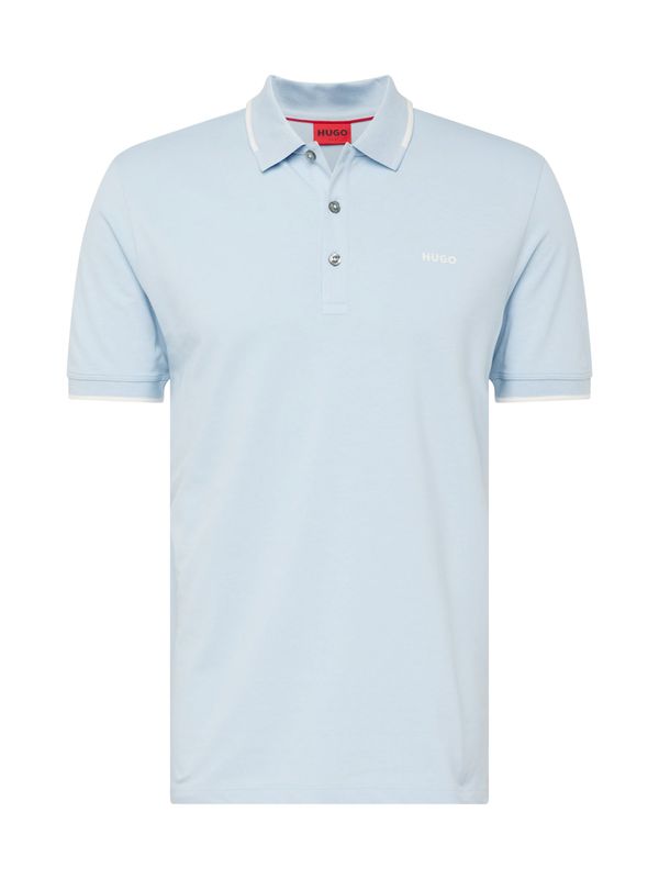 HUGO Red HUGO Red Тениска 'Dinoso'  светлосиньо / бяло