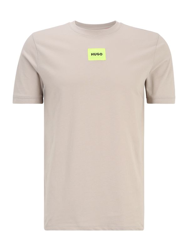 HUGO Red HUGO Red Тениска 'Diragolino212'  жълто / светлосиво / черно