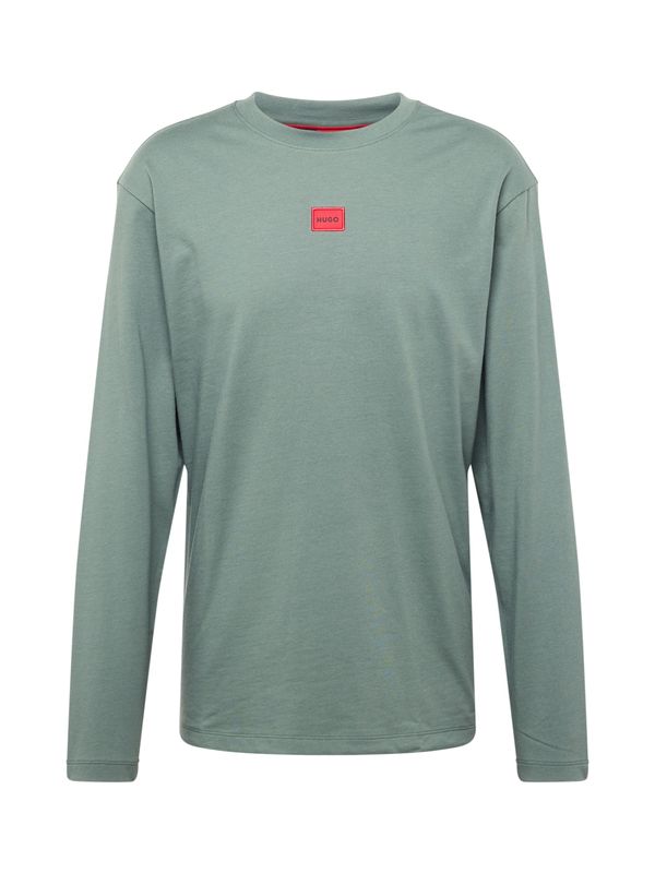 HUGO Red HUGO Red Тениска 'Diragoto'  зелено / светлочервено / черно