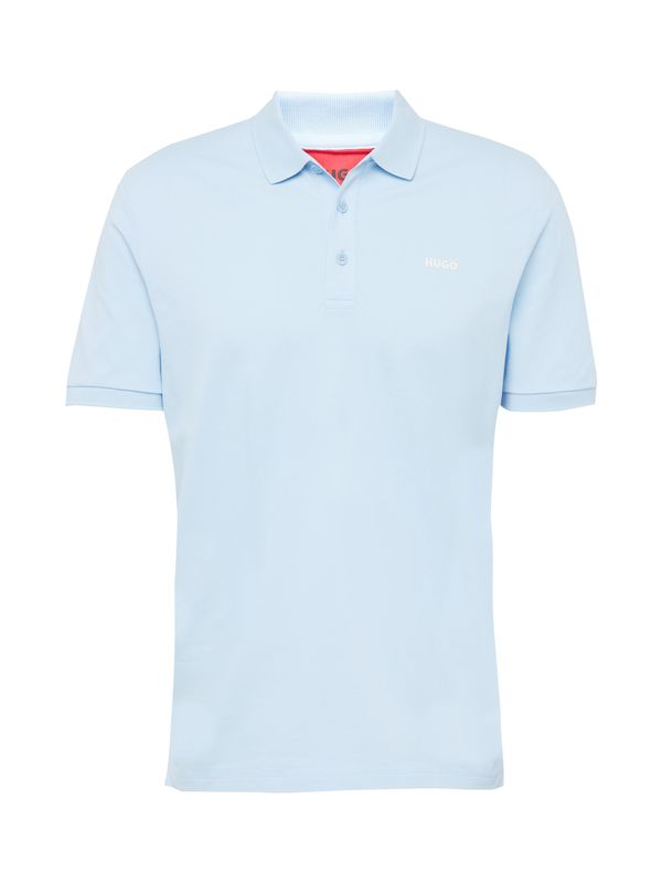 HUGO Red HUGO Red Тениска 'Donos'  светлосиньо / бяло