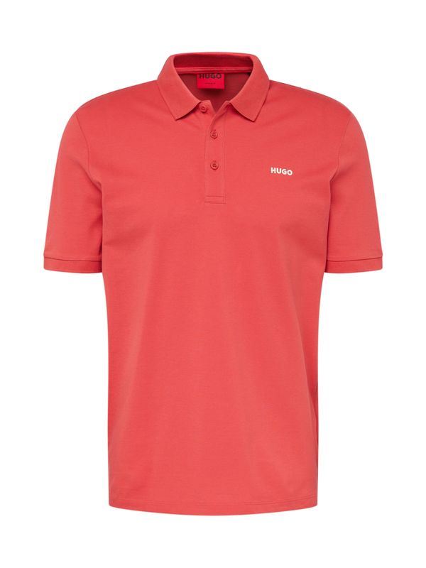 HUGO Red HUGO Red Тениска 'Donos222'  светлочервено / бяло