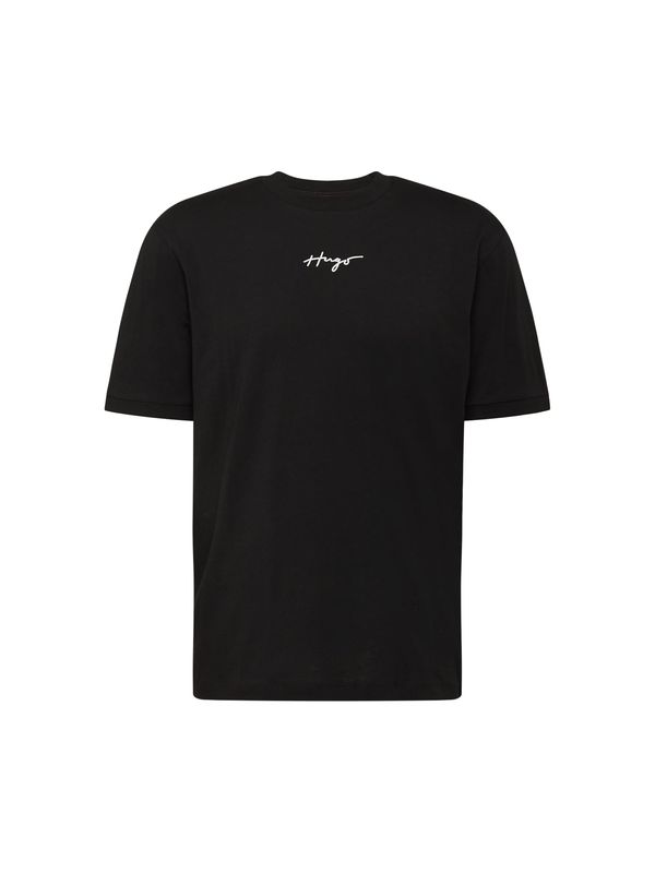 HUGO Red HUGO Red Тениска 'Dontevideo'  черно / бяло