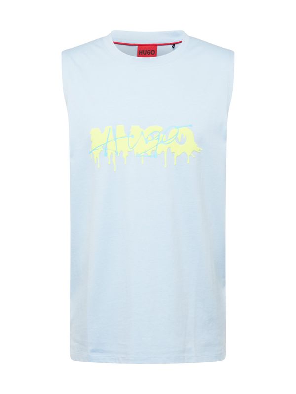 HUGO Red HUGO Red Тениска 'Dopical'  тюркоазен / светлосиньо / лимоненожълто