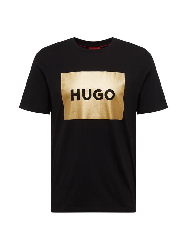 HUGO Red HUGO Red Тениска 'Dulive'  злато / черно