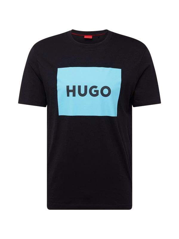 HUGO Red HUGO Red Тениска 'Dulive222'  светлосиньо / черно