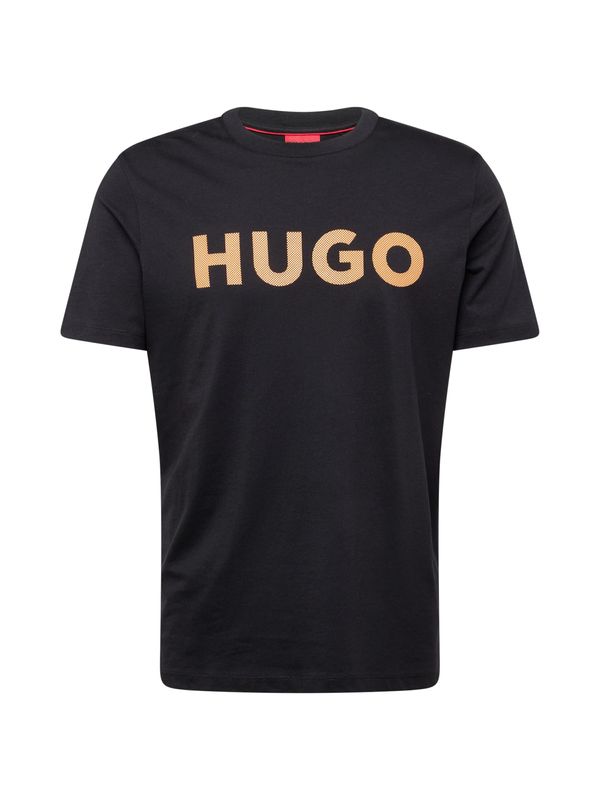 HUGO Red HUGO Red Тениска 'Dulivio'  бежово / черно