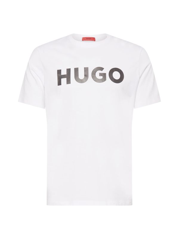 HUGO Red HUGO Red Тениска 'Dulivio'  черно / бяло