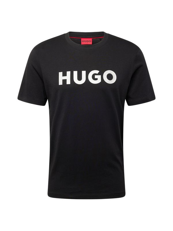 HUGO Red HUGO Red Тениска 'Dulivio'  черно / бяло
