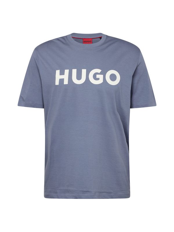 HUGO Red HUGO Red Тениска 'Dulivio'  гълъбово синьо / бяло