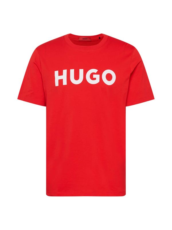 HUGO Red HUGO Red Тениска 'Dulivio'  светлочервено / бяло