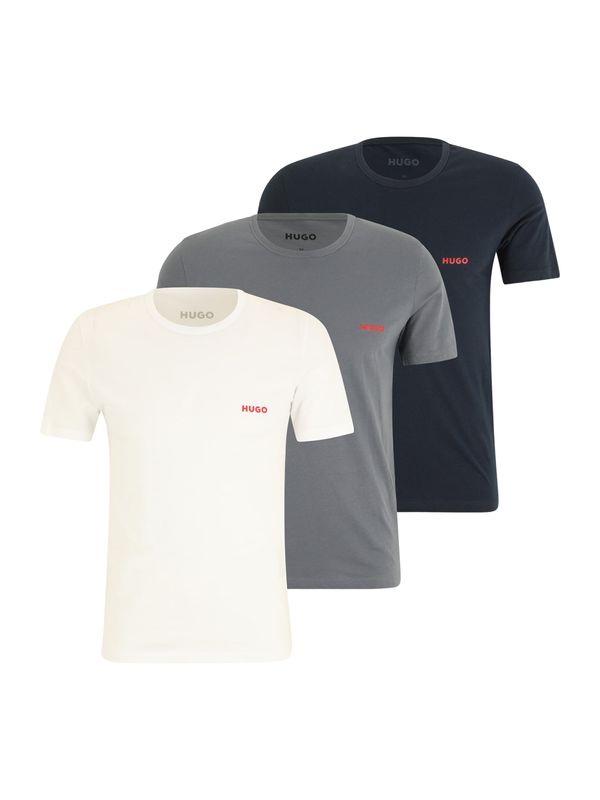 HUGO Red HUGO Red Тениска  тъмносиньо / светлосиво / червено / бяло