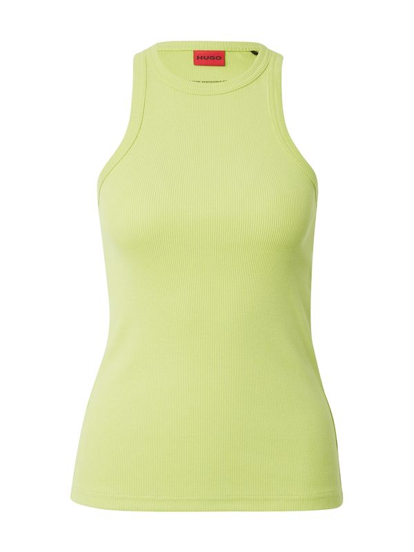 HUGO Red HUGO Red Топ 'Classic'  светлозелено / ярко червено / черно