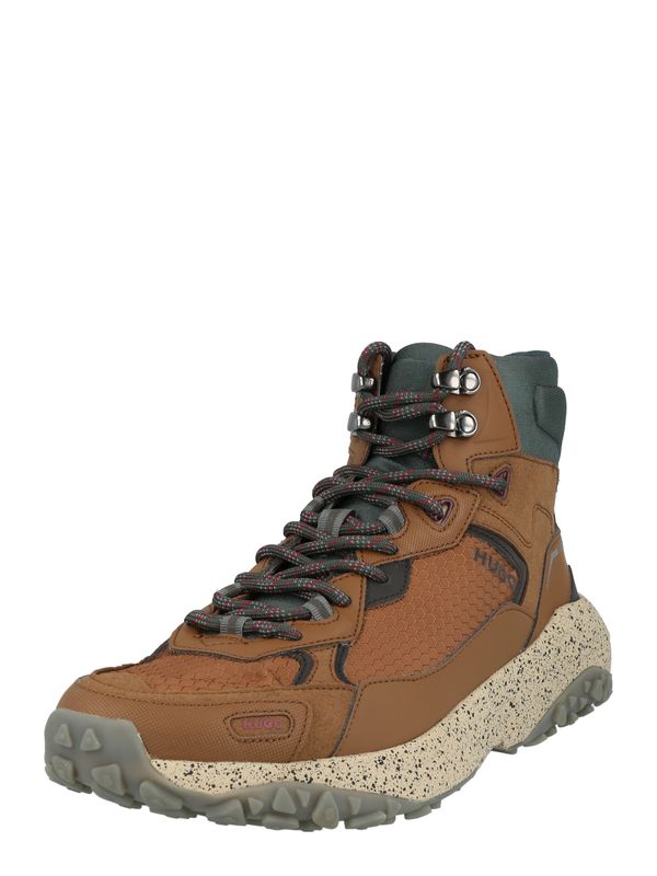 HUGO Red HUGO Red Високи маратонки 'GO1ST'  кафяво / тъмносиво / черно