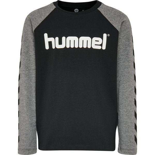 Hummel Hummel Функционална тениска 'BOYS'  сив меланж / черно / бяло
