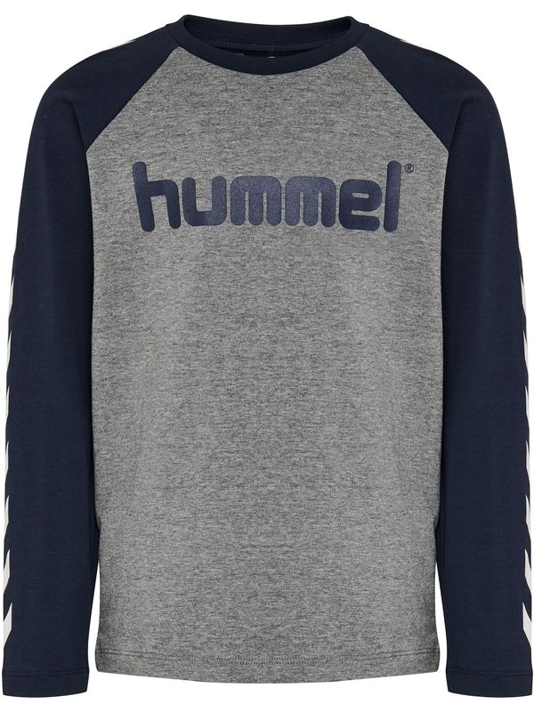 Hummel Hummel Функционална тениска  нейви синьо / сив меланж / бяло