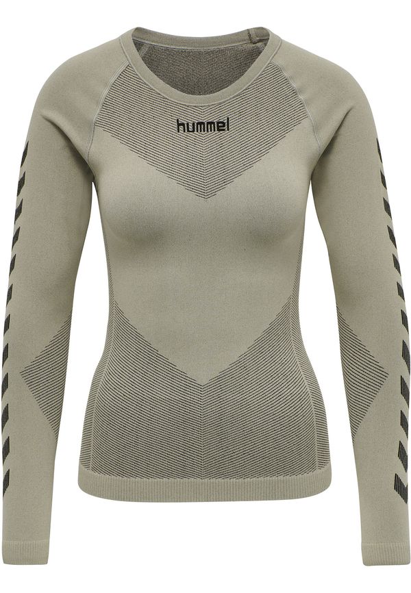 Hummel Hummel Функционална тениска  сиво-бежово / черно