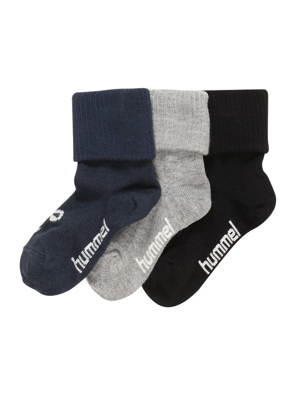 Hummel Hummel Къси чорапи 'Sora'  нейви синьо / сив меланж / черно / бяло