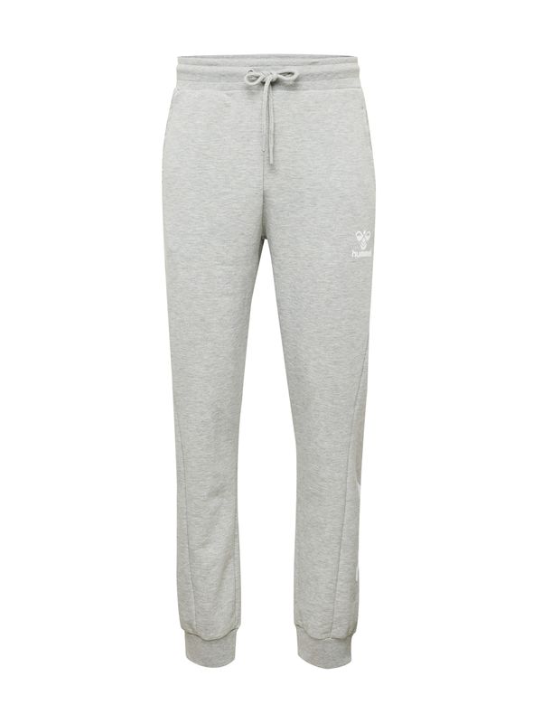 Hummel Hummel Спортен панталон  сив меланж / бяло