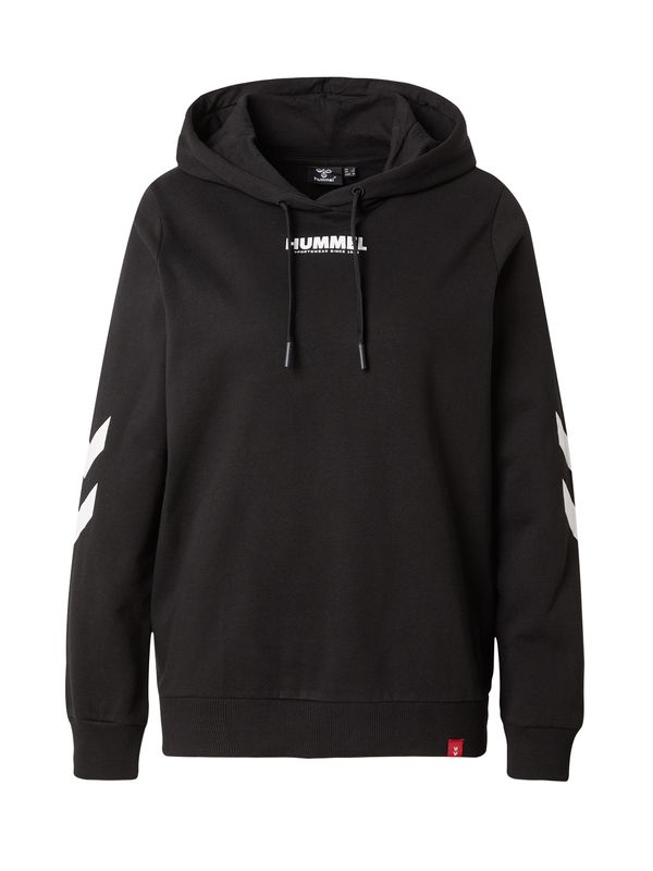 Hummel Hummel Спортен суитшърт с качулка 'Legacy'  черно / бяло